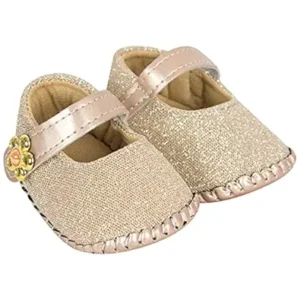 Neska Moda Baby Girls Synthetic Leather Hook & Loop Loafer Booties/Shoes For 6 To 12 Months -BT914